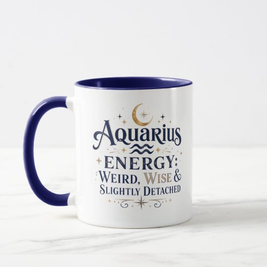 Aquarius Energie Weird Wise Sternzeichen Tasse (Links)