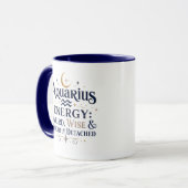 Aquarius Energie Weird Wise Sternzeichen Tasse (Vorderseite Links)