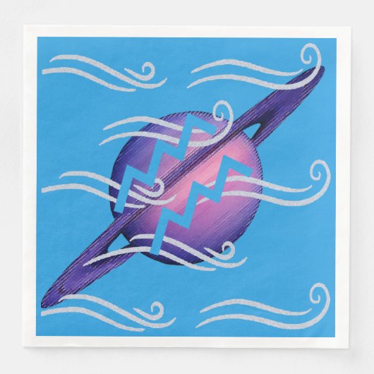 Aquarius-Esszimmer-Servietten Serviette (Vorderseite)