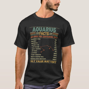 Aquarius Facts Funny Zodiac Sign Astrology Horosco T-Shirt