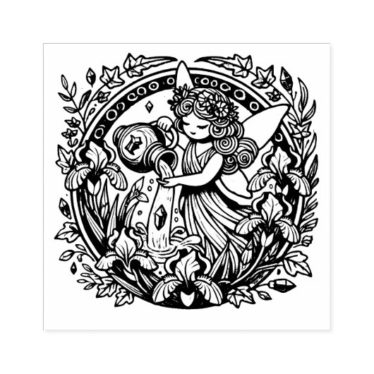 Aquarius Fairy Gummistempel (Prägung)
