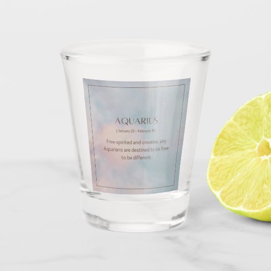 Aquarius Feminine Shot Glass Schnapsglas (Vorderseite)