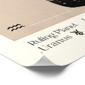 Aquarius Feminine Zodiac Poster (Ecke)