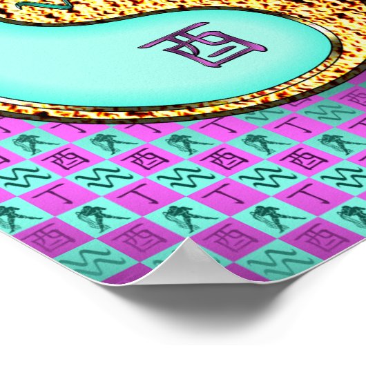 Aquarius & Feuer-Liste Poster (Ecke)