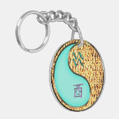 Aquarius & Feuer-Liste Schlüsselanhänger (Vorderseite links)