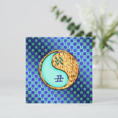 Aquarius & Feuer Ox Karte (Stehend Vorderseite)