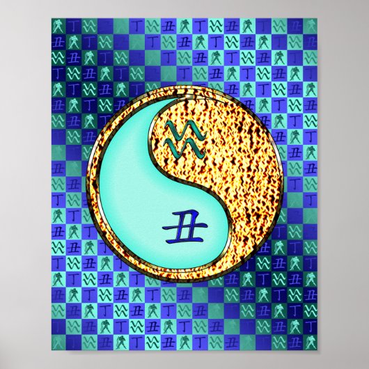 Aquarius & Feuer Ox Poster (Vorne)