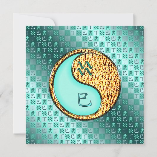 Aquarius & Feuer Schlange Karte (Vorderseite)