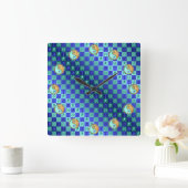 Aquarius & Fire Ox Quadratische Wanduhr (Zuhause)