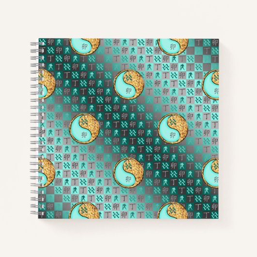 Aquarius & Fire Rabbit Notizblock (Vorderseite)