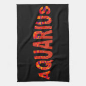 Aquarius - Firey Orange Yellow Blue Geschirrtuch (Vertikal)