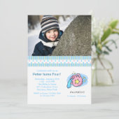 Aquarius Foto Geburtstagsparty Einladung (Stehend Vorderseite)