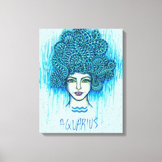 Aquarius Frau Leinwanddruck (Vorderseite)
