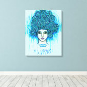 Aquarius Frau Leinwanddruck (Insitu (Holzboden))