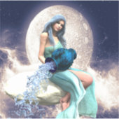 Aquarius - Frauen gießen Wasser aus einem Jug Aufkleber (Vorderseite)