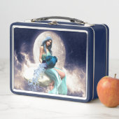 Aquarius - Frauen gießen Wasser aus einem Jug Metall Brotdose (Beispiel)