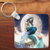 Aquarius - Frauen gießen Wasser aus einem Jug Schlüsselanhänger (Vorderseite)