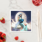 Aquarius - Frauen gießen Wasser aus einem Jug Serviette (Beispiel)