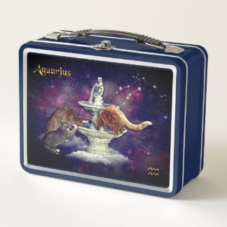 Aquarius für Katzen Metall Brotdose