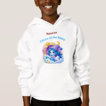 Aquarius Galaxy Bürger Zodiac Kinder Hoodie Pullov