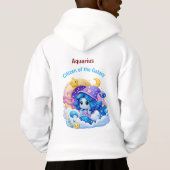 Aquarius Galaxy Citizen Zodiac Kids Hoodie Pullove (Rückseite)