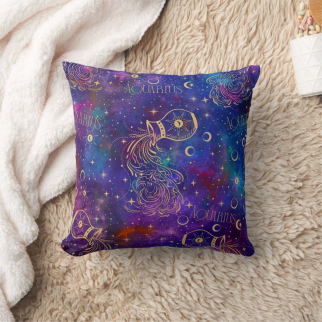 Aquarius Galaxy Throw Kissen (Decke)