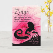 Aquarius Geburtstag für ihr Zodiac-Star-Zeichen Karte (Gelbe Blume)