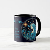 Aquarius Geburtstag Geschenk Name Kaffee schwarz Tasse (VorderseiteRechts)