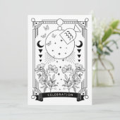 Aquarius Geburtstagsfeier Einladung (Stehend Vorderseite)