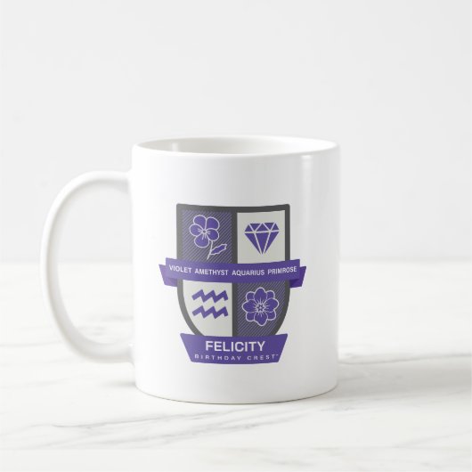Aquarius Geburtstagswappen™ für 1.-18. Februar Tas Kaffeetasse (Links)