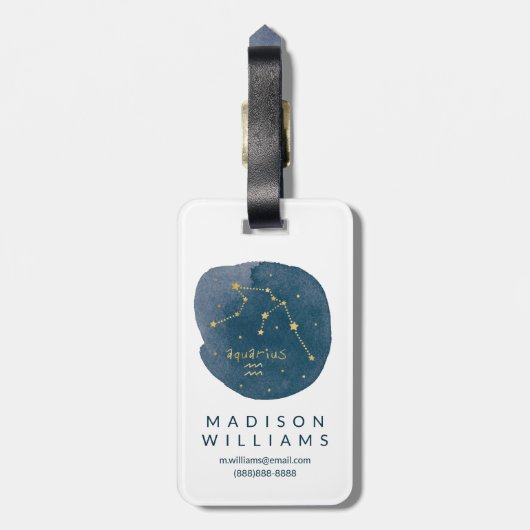 Aquarius Gepäckanhänger (Rückseite vertikal)