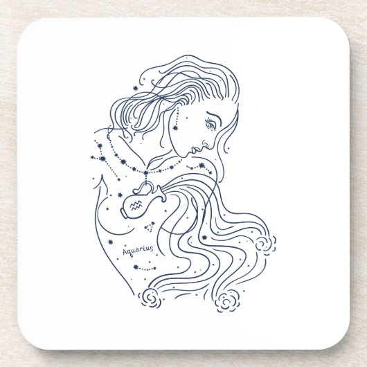 Aquarius Getränkeuntersetzer (Vorderseite)