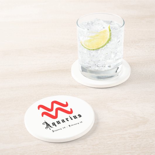 Aquarius Getränkeuntersetzer (Seite)