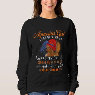 Aquarius Girl Astrologie Horoscope Zodiac Sign Bir Sweatshirt