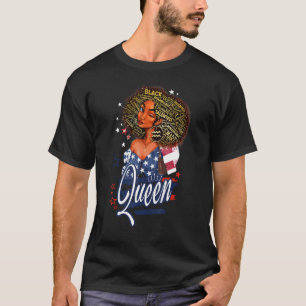 Aquarius Girl Birthday Melanin Afro Queen for Blac T-Shirt