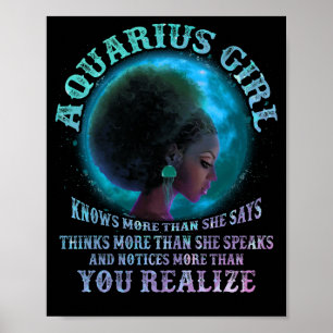 Aquarius Girls Black Queen Januar Februar Poster