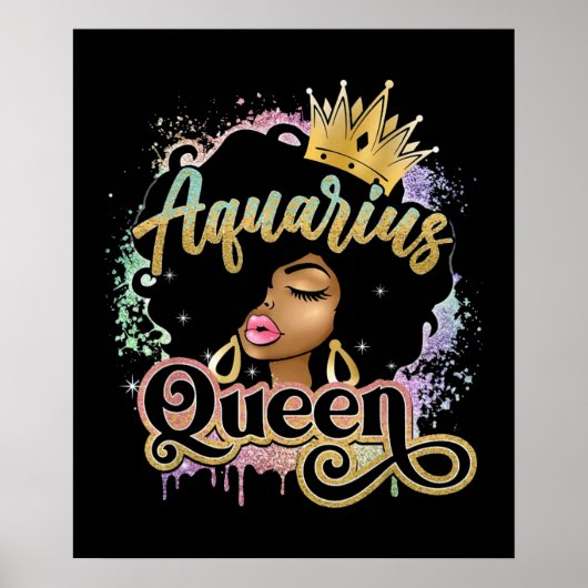 Aquarius Girls Black Queen Poster (Vorne)