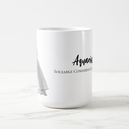 Aquarius Goddess Fashion Illustration Wasserträger Kaffeetasse (Mittel)