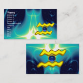 AQUARIUS GOLD JEWEL hellblau-gelb Visitenkarte (Vorne/Hinten)