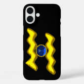 AQUARIUS / GOLD ZODIAC BIRTHDAY JEWEL Case-Mate iPhone HÜLLE (Rückseite)