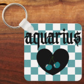 Aquarius Gothic Ästhetik Schlüsselanhänger (Vorderseite)
