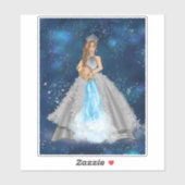 Aquarius-Göttin mit dem Zeichen des Wasserträgers Aufkleber (Blatt)