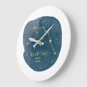 Aquarius Große Wanduhr (Winkel)