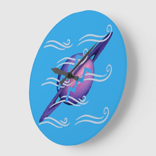 Aquarius Große Wanduhr (Winkel)