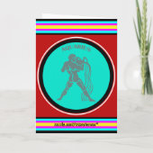 Aquarius-Grußkarte Karte (Rückseite)