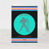 Aquarius-Grußkarte Karte (Rückseite)