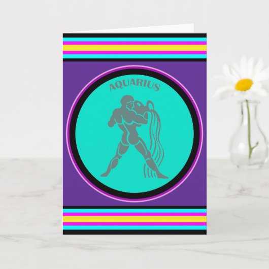 Aquarius-Grußkarte Karte (Kleine Pflanze)