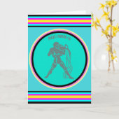 Aquarius-Grußkarte Karte (Gelbe Blume)