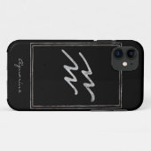 Aquarius Hammersilber stilisierte Astrologie zodia Case-Mate iPhone Hülle (Rückseite (Horizontal))