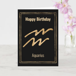 Aquarius Happy Birthday zodiac Astrologie Gruß Karte